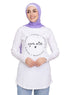 White Printed Long - Sleeve Design 6 - Khotwh